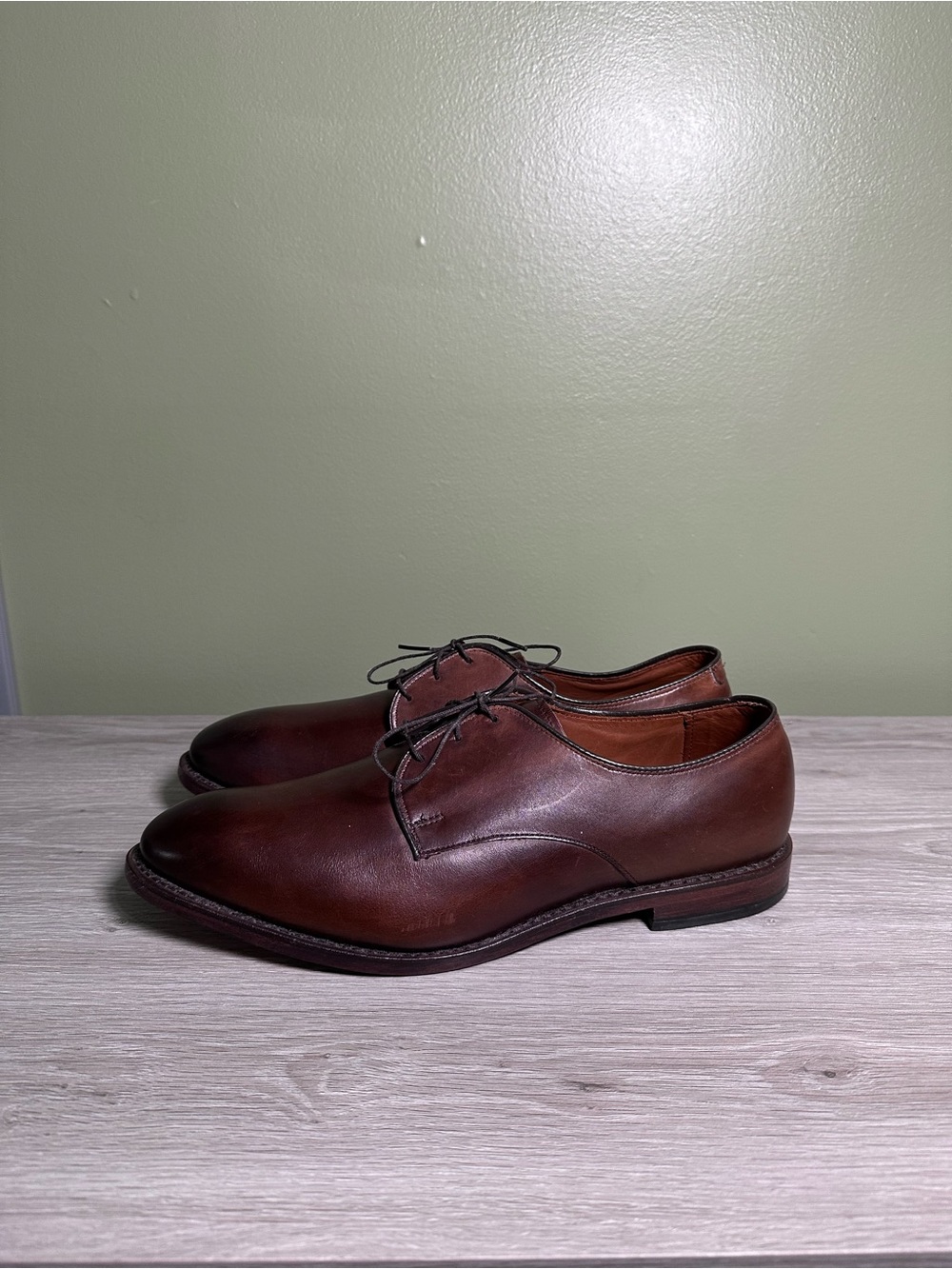 Allen Edmonds Kenilworth Brown Walnut Plain Toe Oxford Dress Shoes Men 10.5 3E